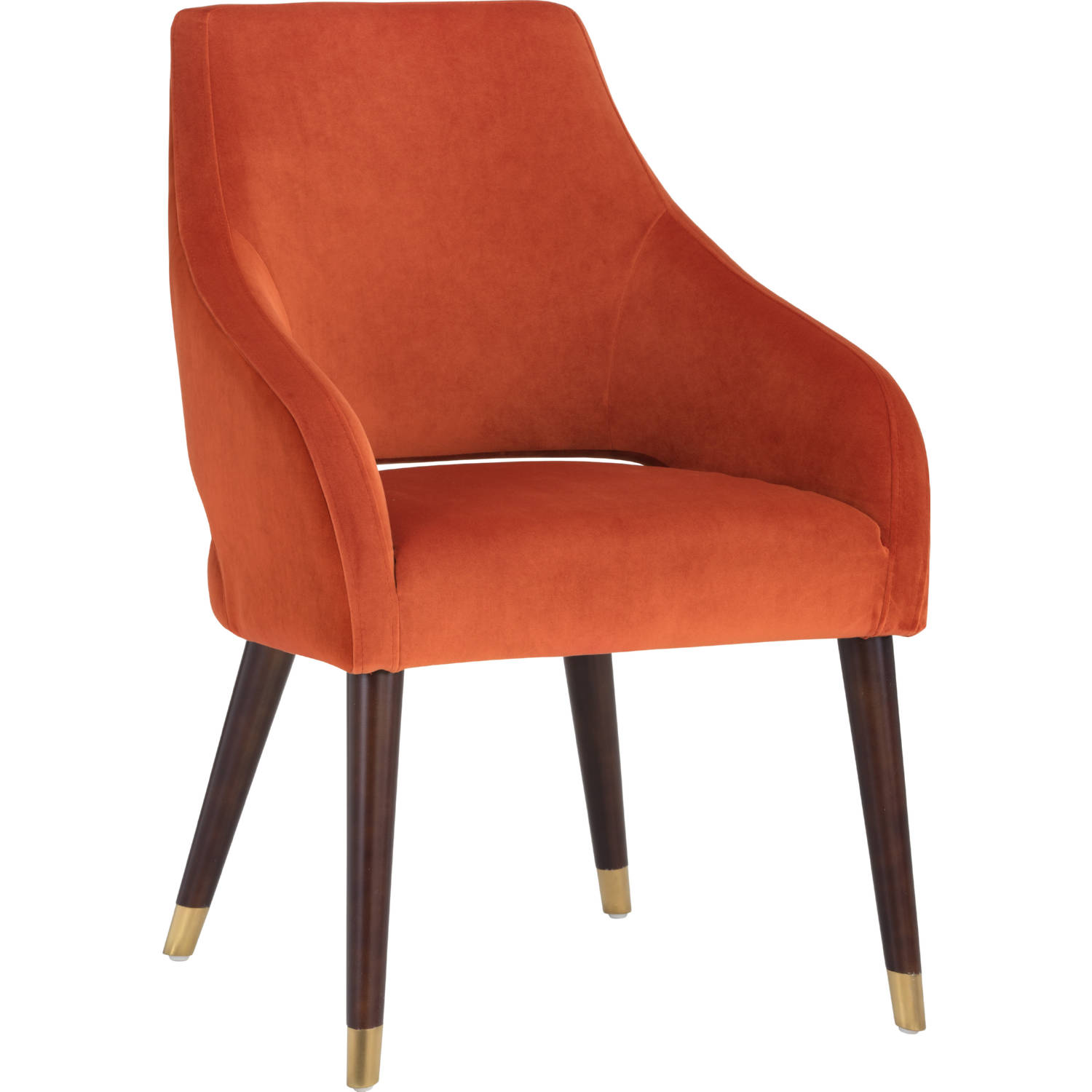 Sunpan 104945 Adelaide Dining Chair in Autumn Orange Fabric